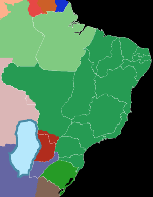Map of Brazil's core states